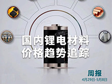 【價格周報】碳酸鋰本周暴漲12.3%，價格創(chuàng)2年來新高（4月29日-5月8日）